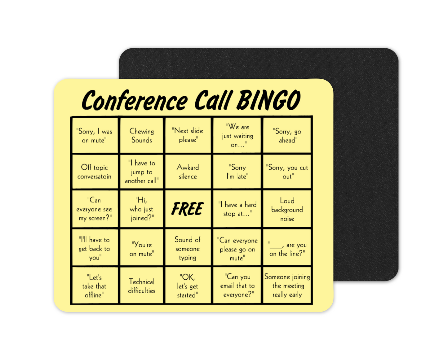 Conference Call Bingo Mousepad