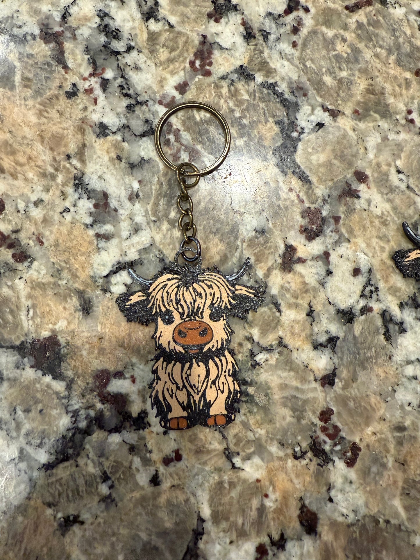 Highland Cow Keychain