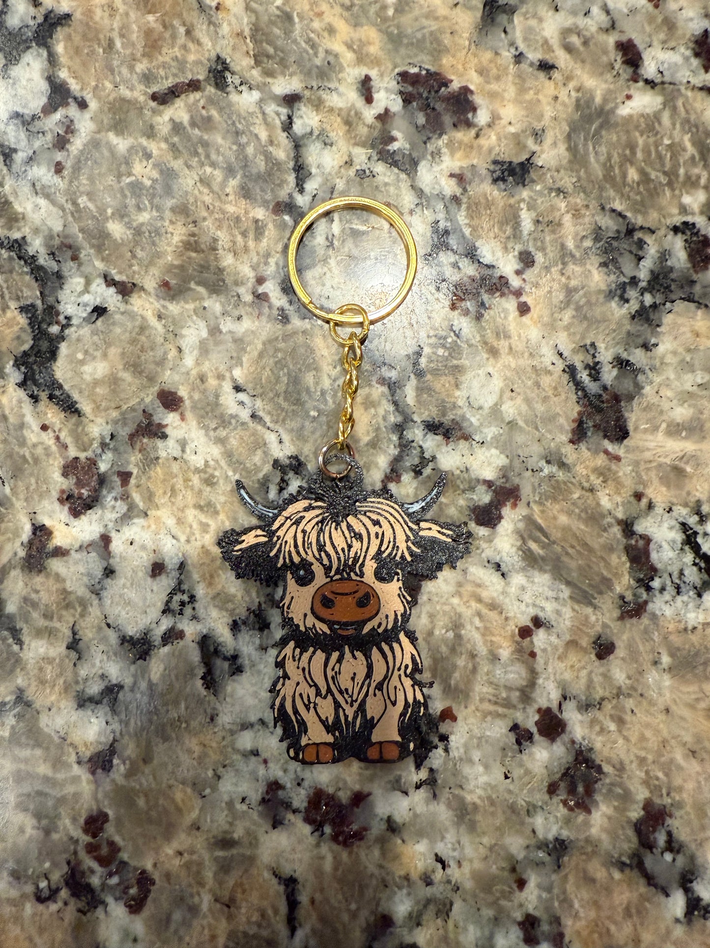Highland Cow Keychain