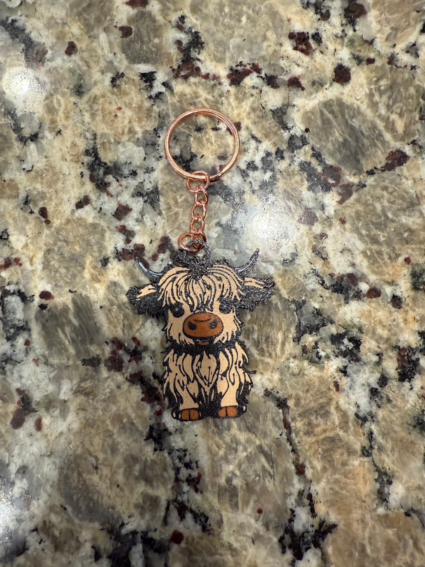 Highland Cow Keychain