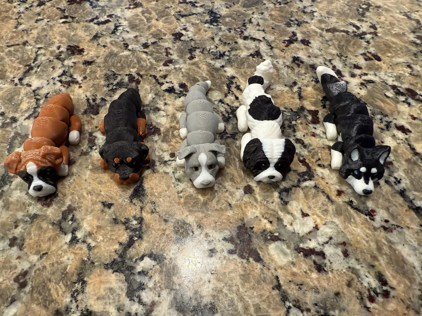 3d printed flexi dog breeds, please ask for other breeds or colors!