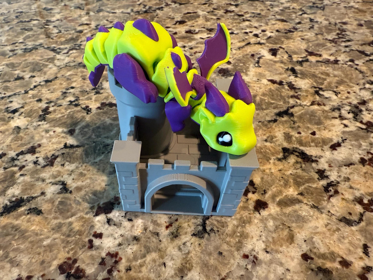 Flexi Dragon and Castle Toy