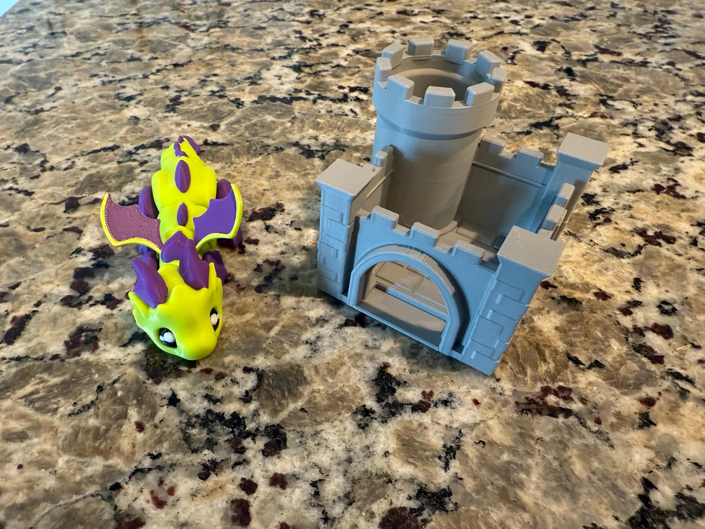 Flexi Dragon and Castle Toy