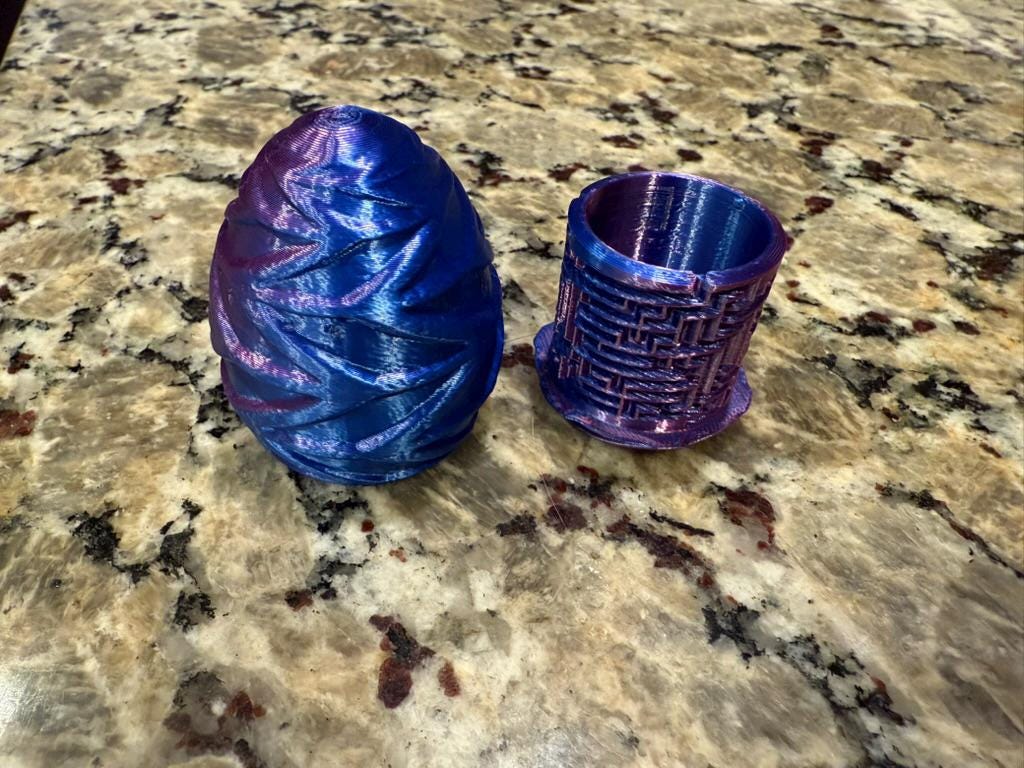 3D Printed Egg Maze Puzzle with Storage