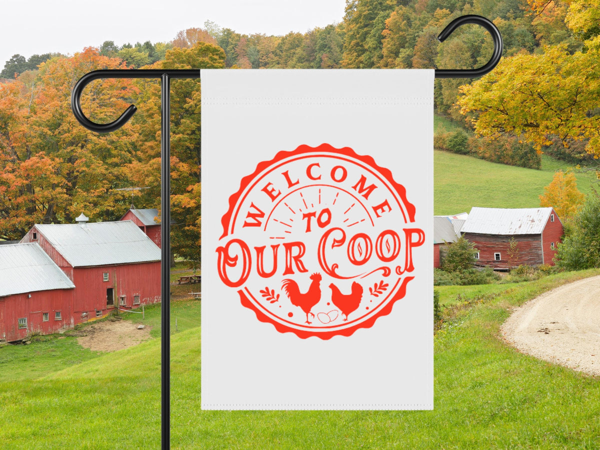 Funny Garden Flag – We Don't Have a Welcome Sign, 12x18 Polyester Yard Flag, Housewarming Gift