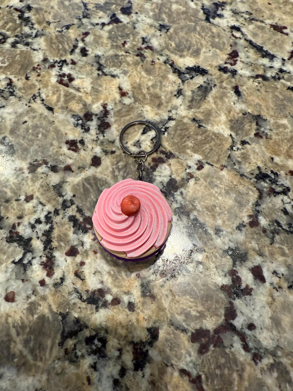 3D Printed Cupcake Clicker Keychain – Keyboard Switch Desk Toy