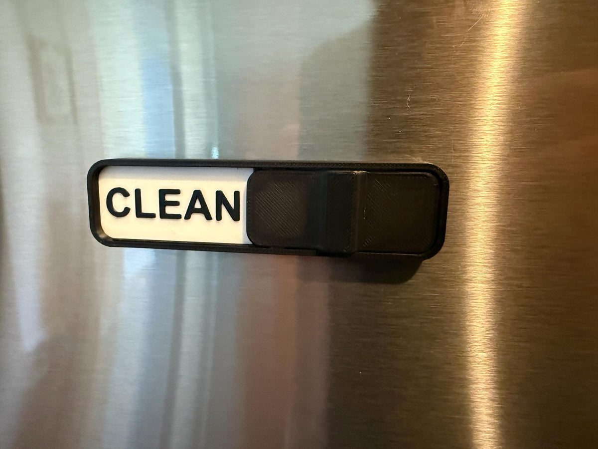Clean Dirty Dishwasher Magnet – 3D Printed Kitchen Magnet, Funny Housewarming Gift