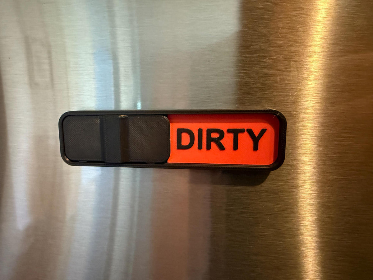 Clean Dirty Dishwasher Magnet – 3D Printed Kitchen Magnet, Funny Housewarming Gift
