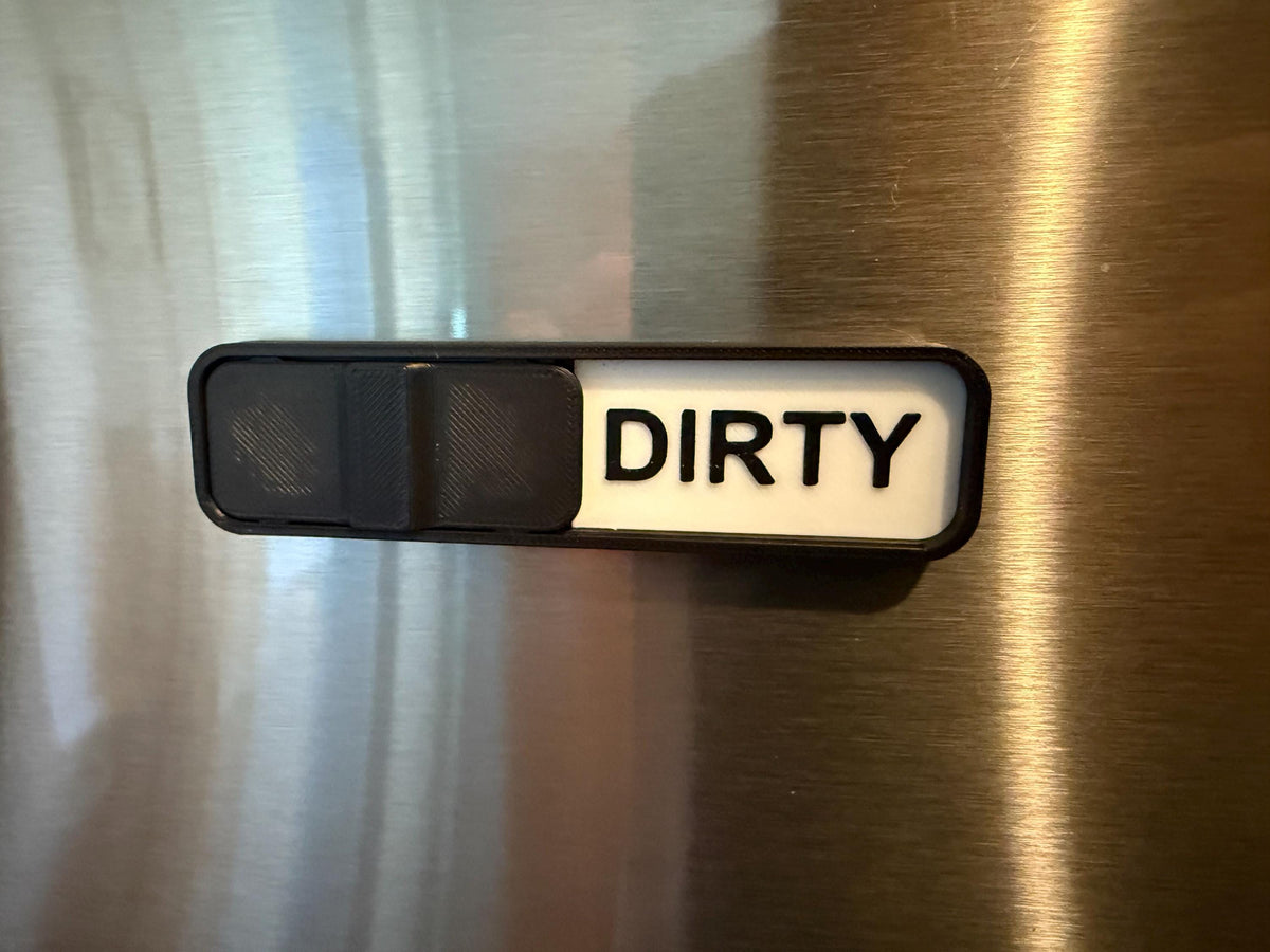 Clean Dirty Dishwasher Magnet – 3D Printed Kitchen Magnet, Funny Housewarming Gift