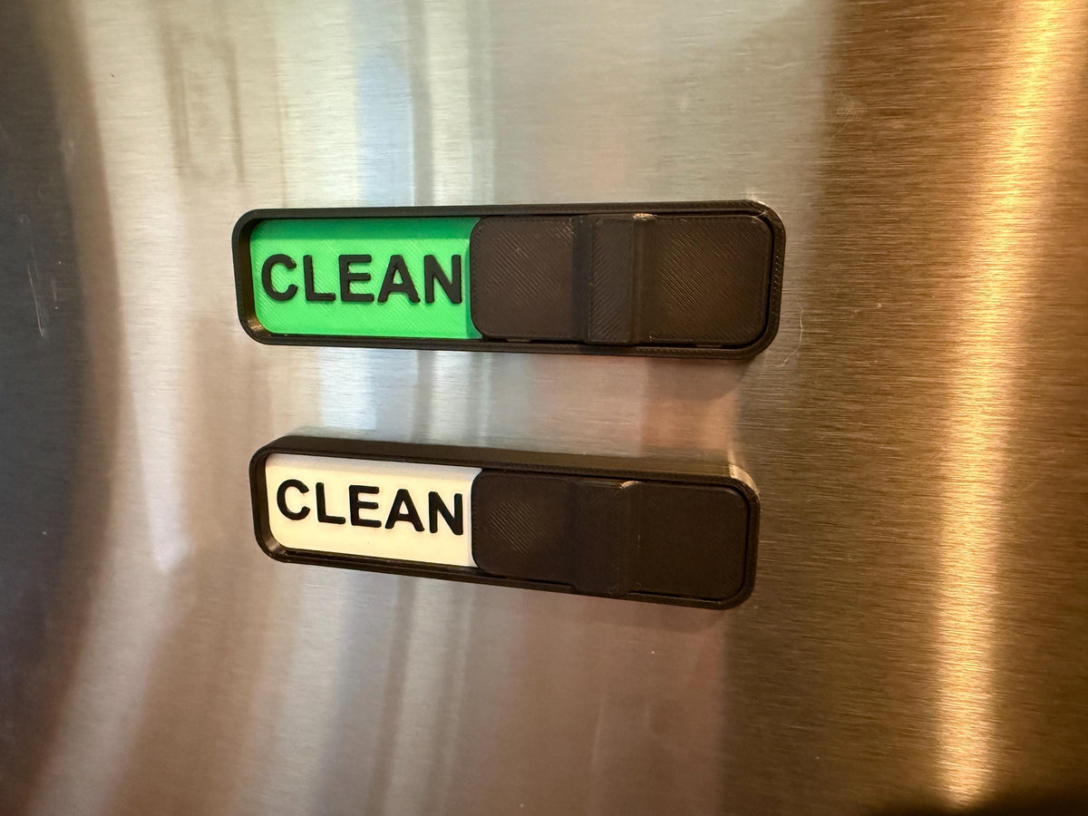 Clean Dirty Dishwasher Magnet – 3D Printed Kitchen Magnet, Funny Housewarming Gift