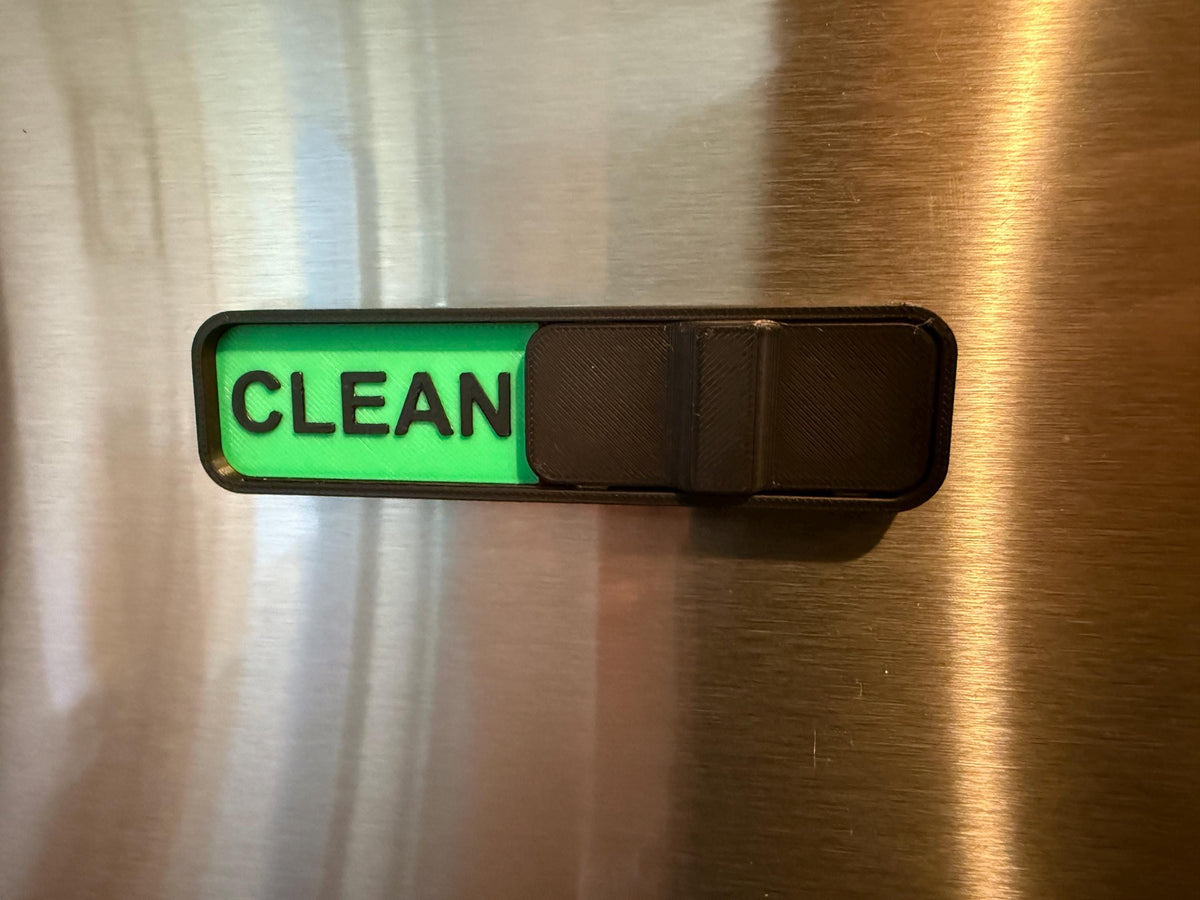 Clean Dirty Dishwasher Magnet – 3D Printed Kitchen Magnet, Funny Housewarming Gift