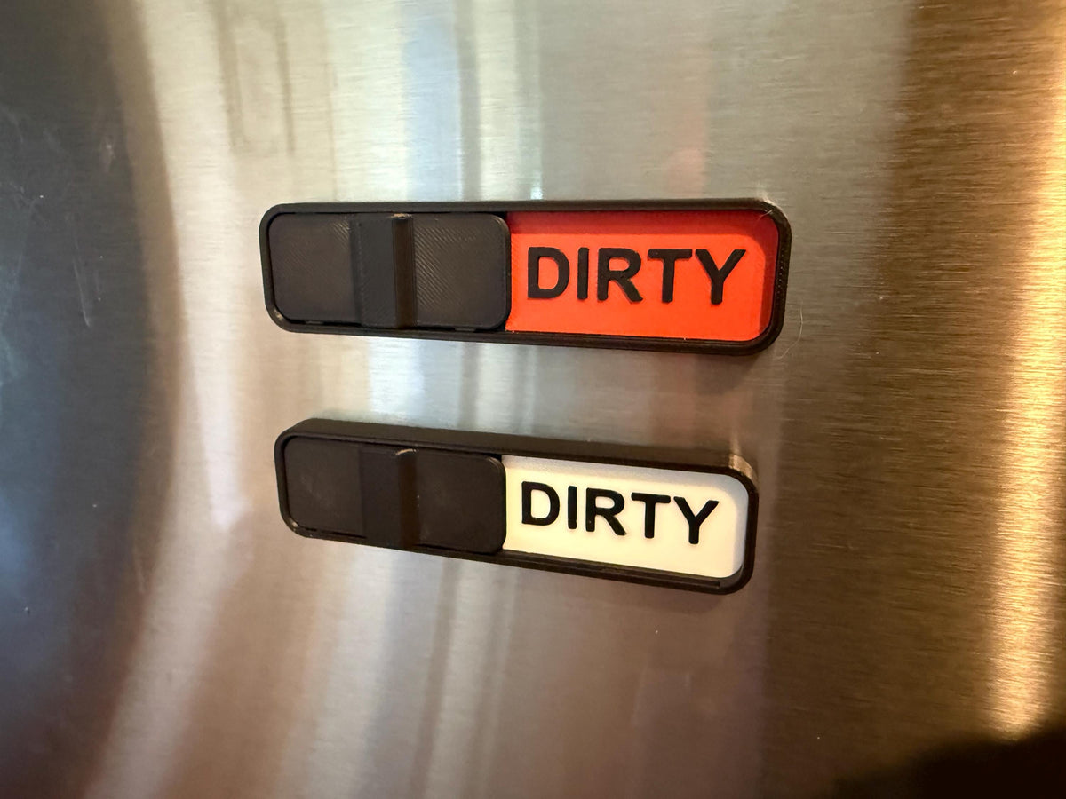 Clean Dirty Dishwasher Magnet – 3D Printed Kitchen Magnet, Funny Housewarming Gift