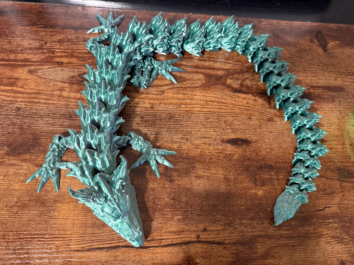 Large flexi articulated dragon toy (29 inch)! Various color options available.