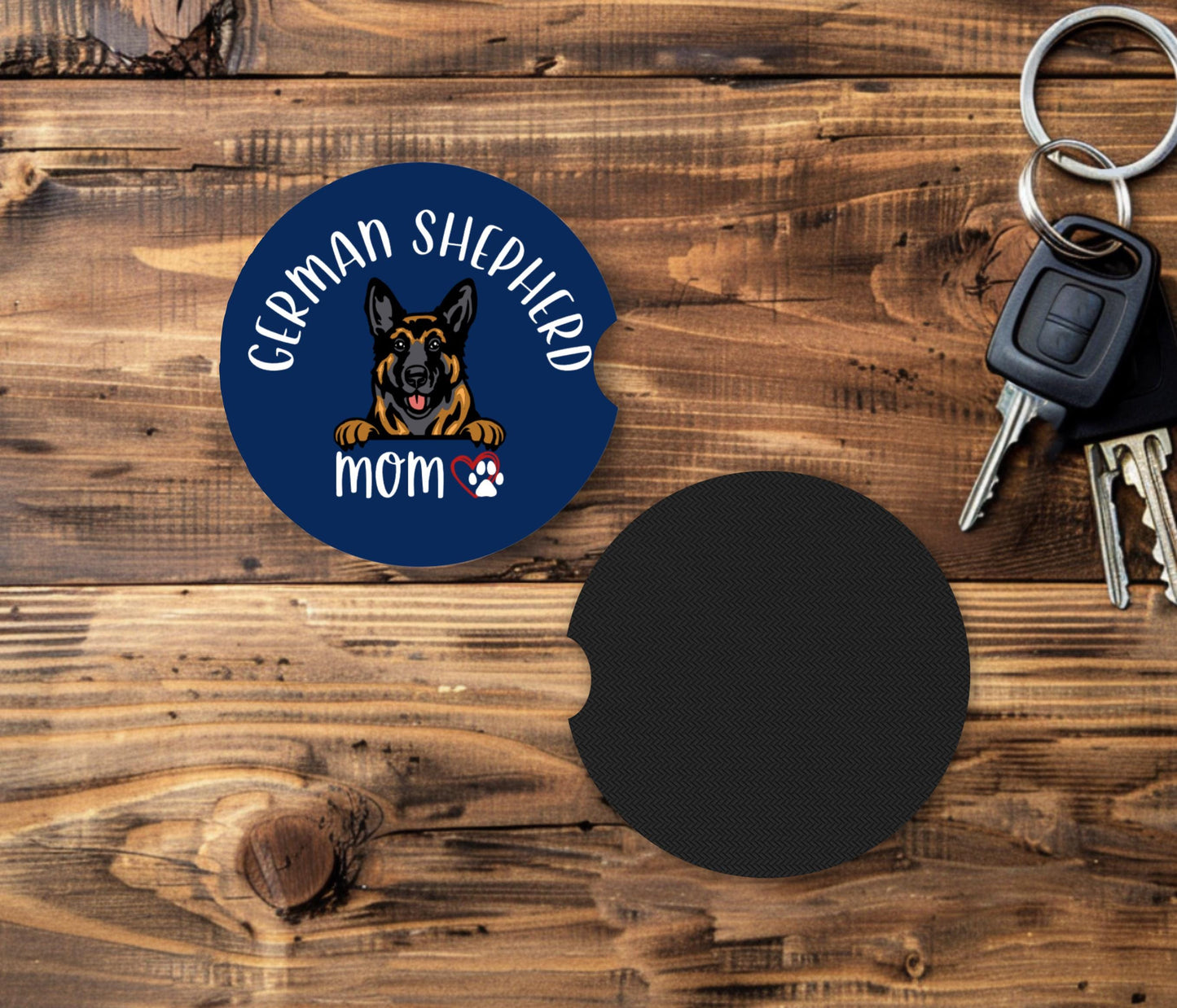 Dog Mom Fabric Car Coasters: Absorbent Cup Holder Decor