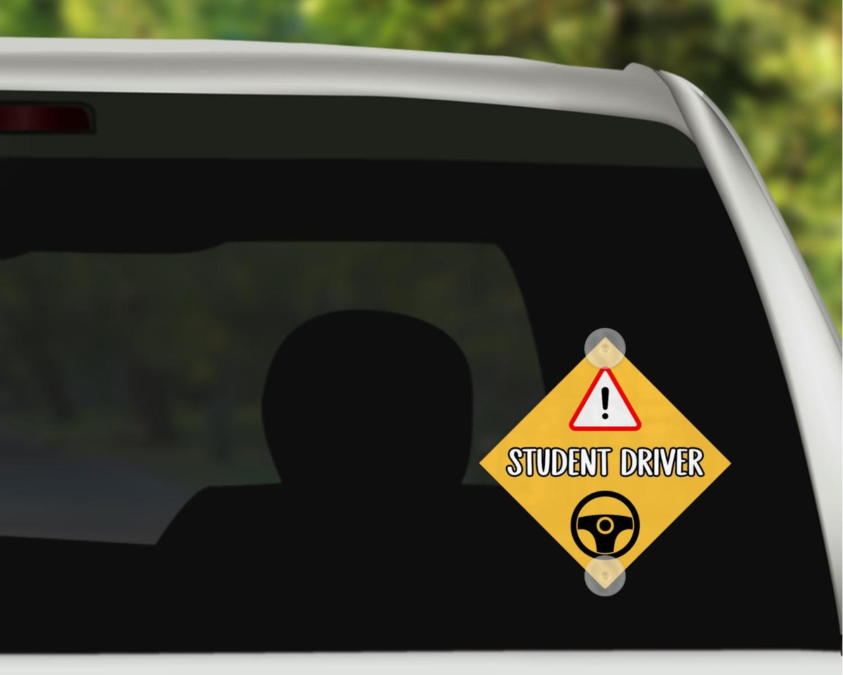Personalized Metal Car Window Sign – 6x6 Suction Cup Decor (Paws On Board)