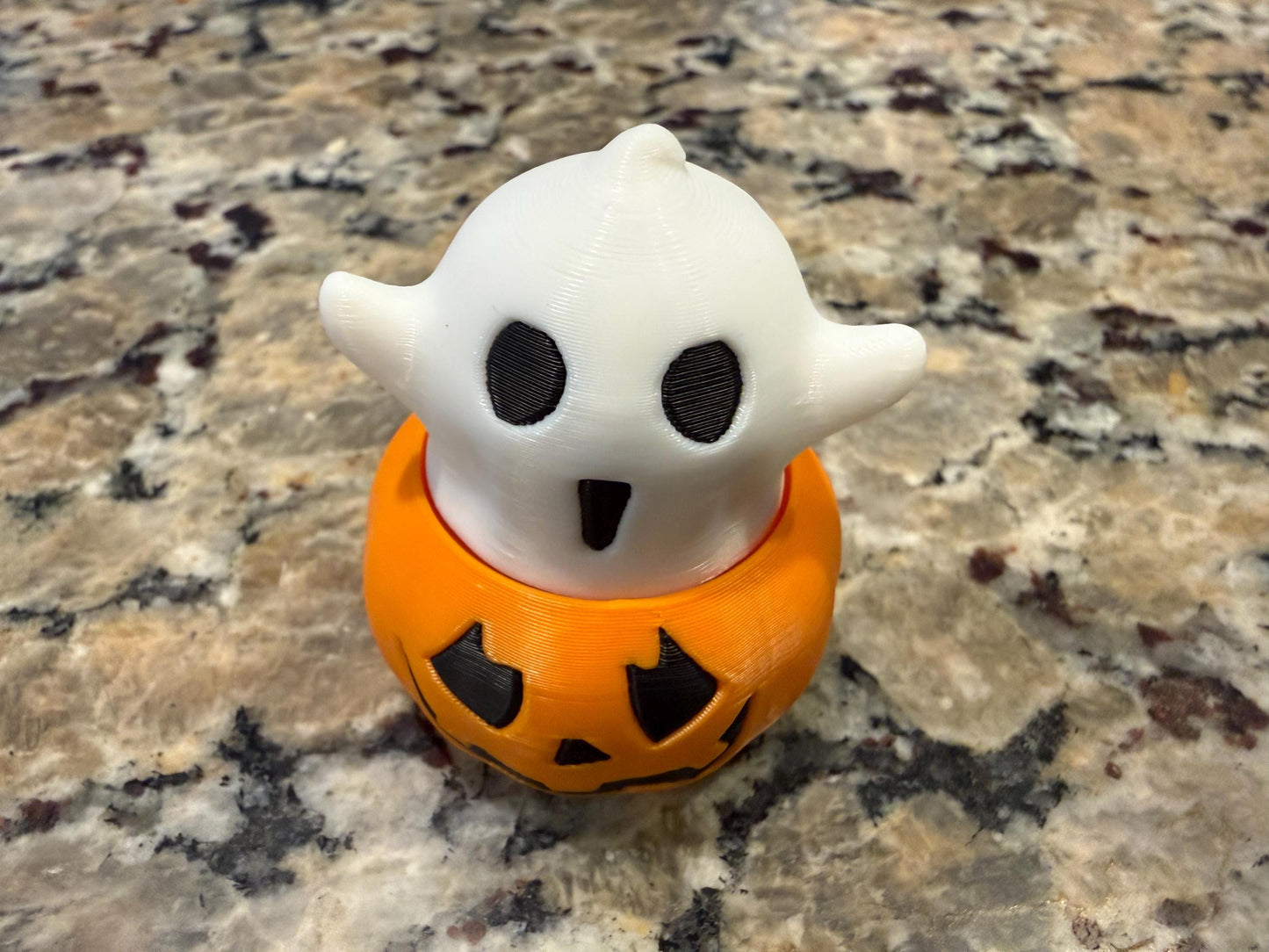 Halloween Clicky Pumpkin Fidget Toy: Ghost Button