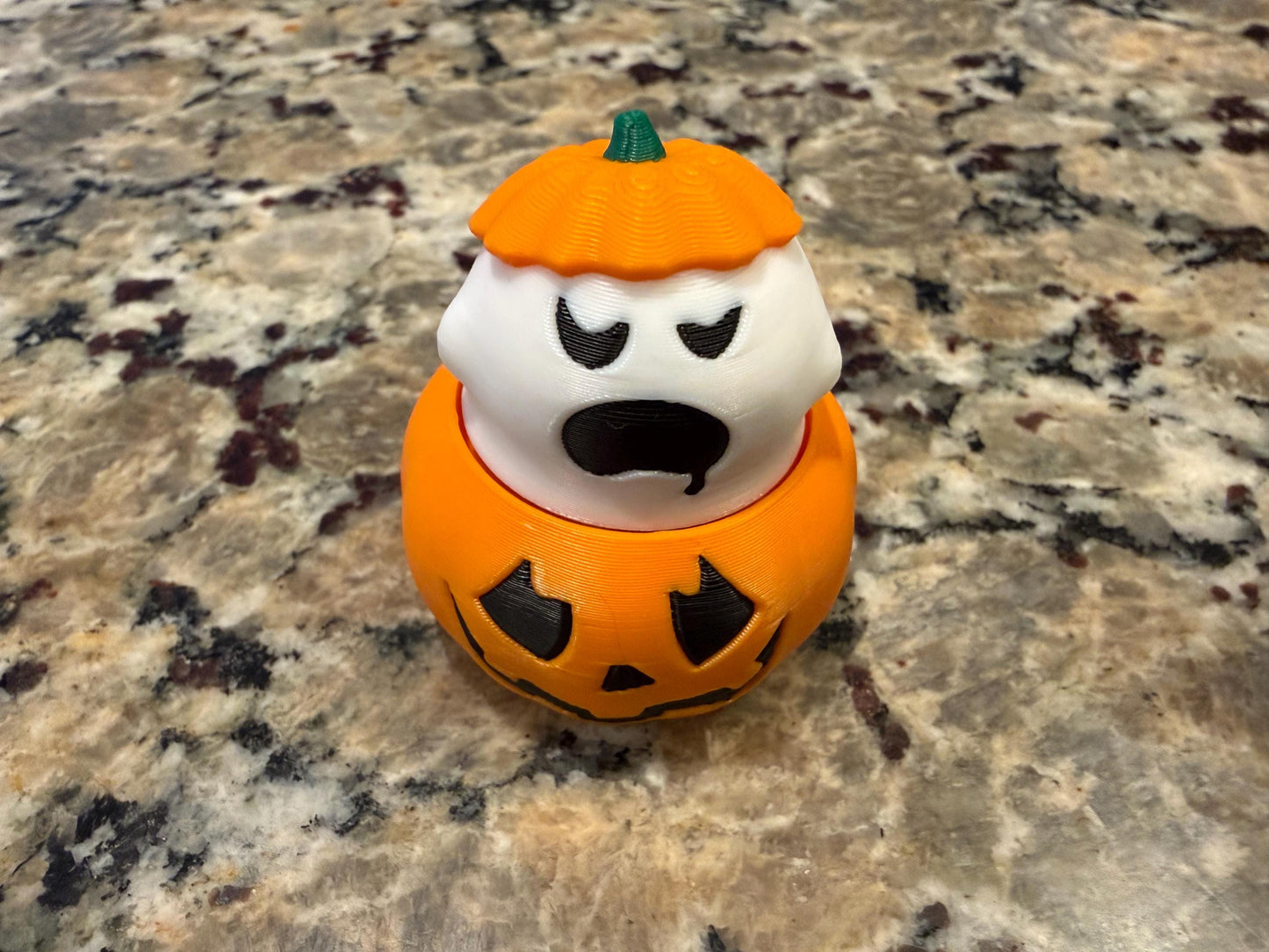 Halloween Clicky Pumpkin Fidget Toy: Ghost Button