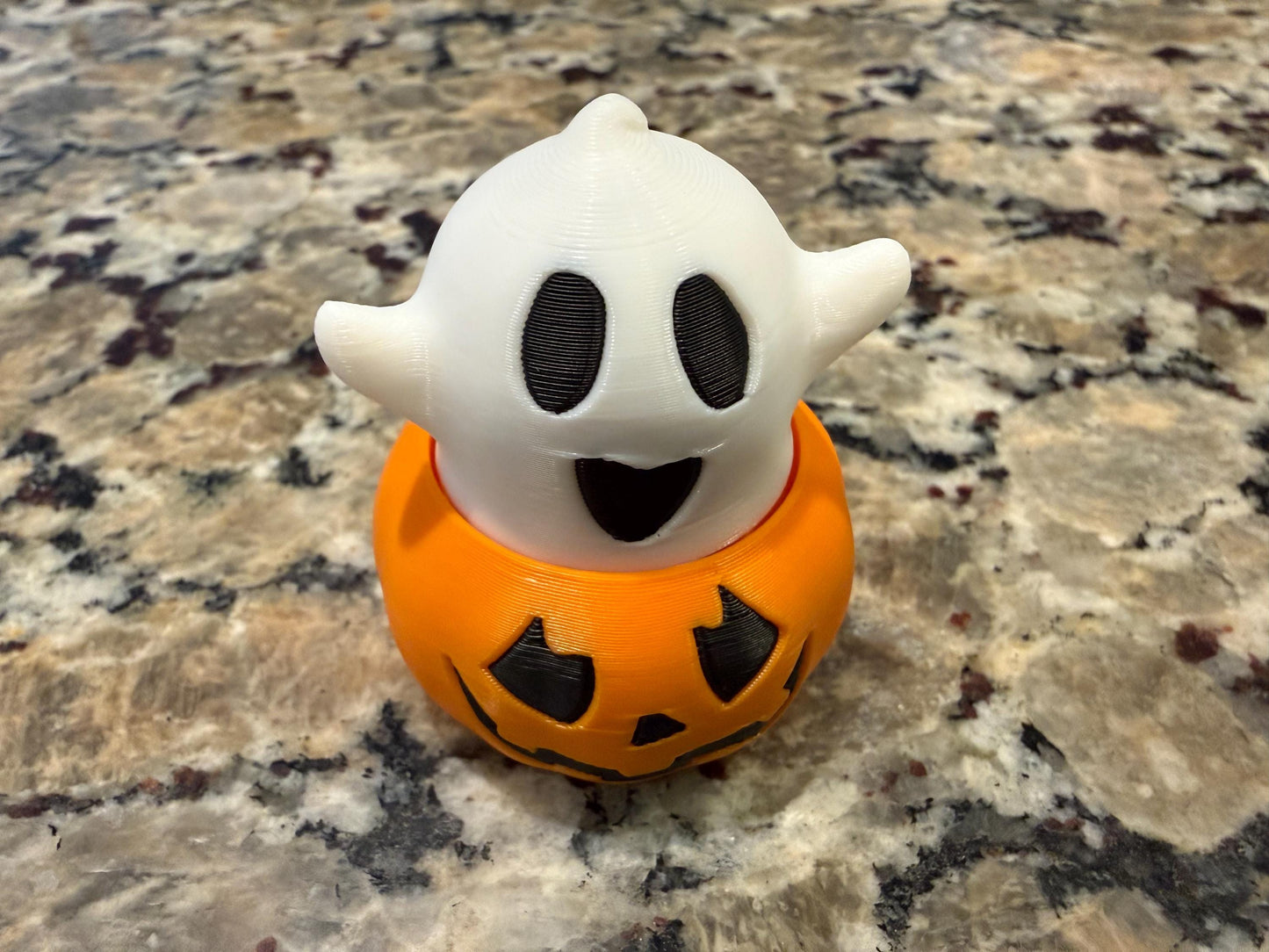 Halloween Clicky Pumpkin Fidget Toy: Ghost Button