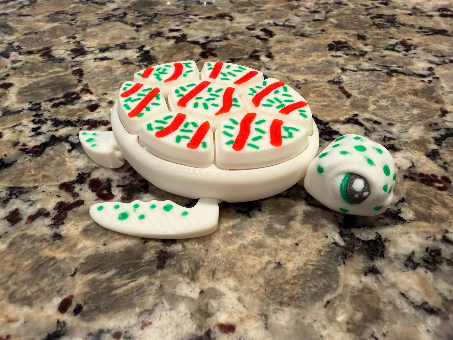 3D Printed Clicky Fidget Turtle Toy with Keyboard Switches