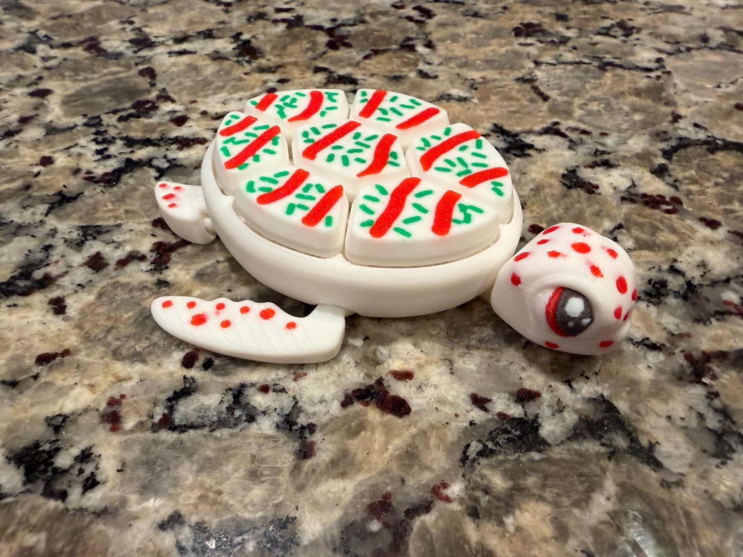 3D Printed Clicky Fidget Turtle Toy with Keyboard Switches