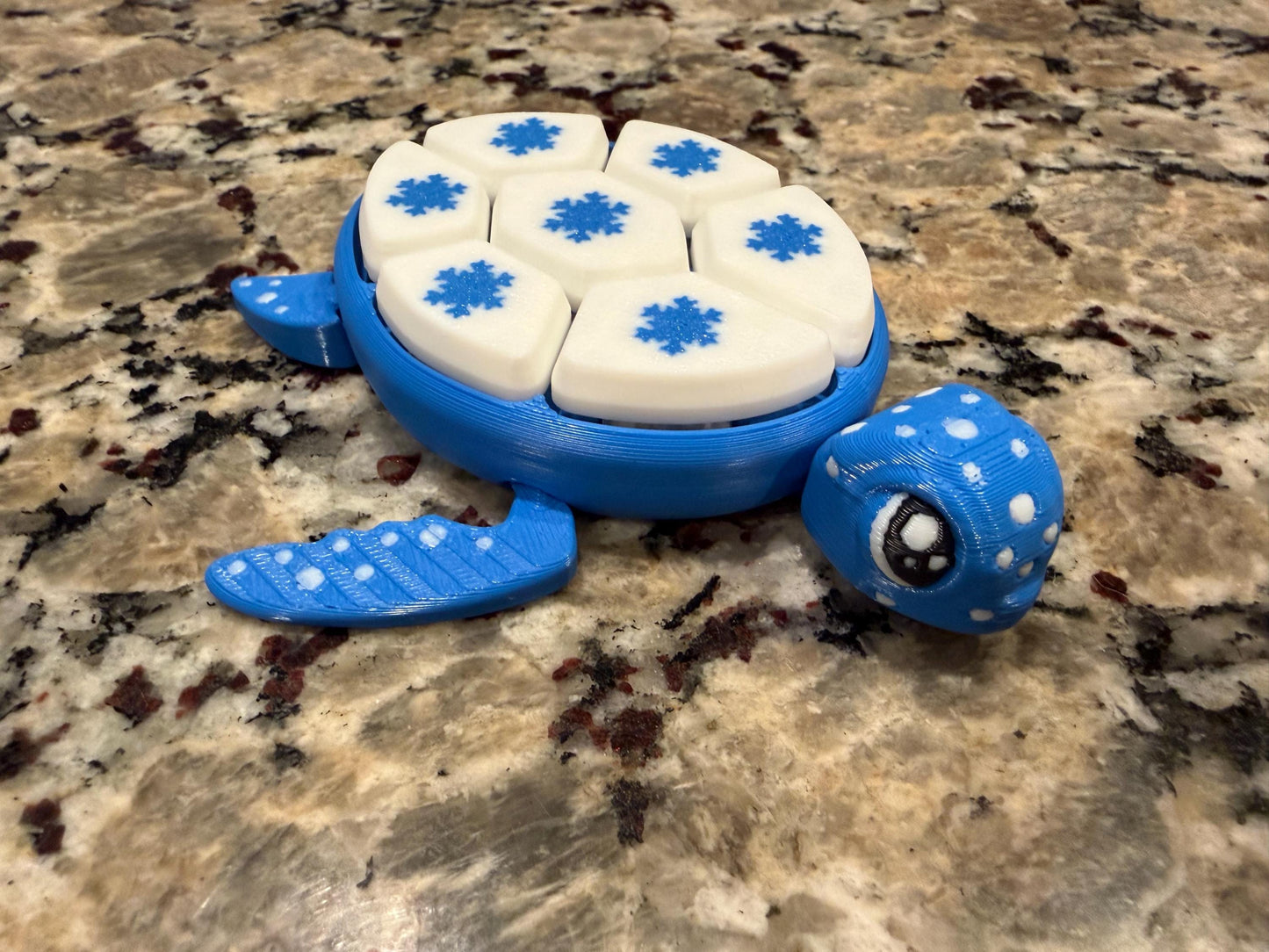 3D Printed Clicky Fidget Turtle Toy with Keyboard Switches