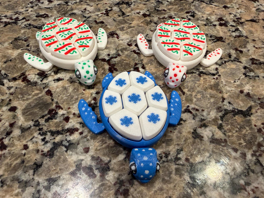 3D Printed Clicky Fidget Turtle Toy with Keyboard Switches