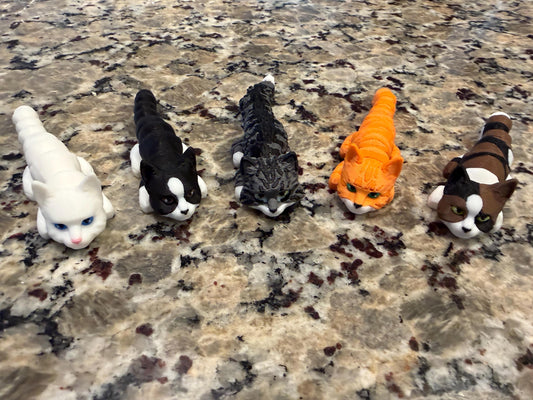 3D Printed Flexible Cat Fidget Toy - Custom Breed Available