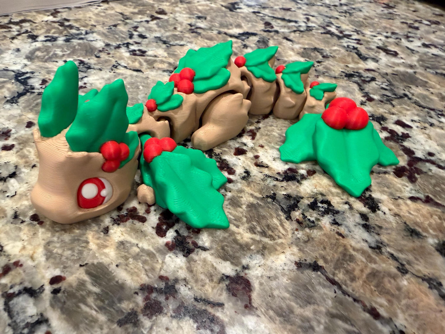 Flexible Christmas Dragon Toy! (3D Printed)