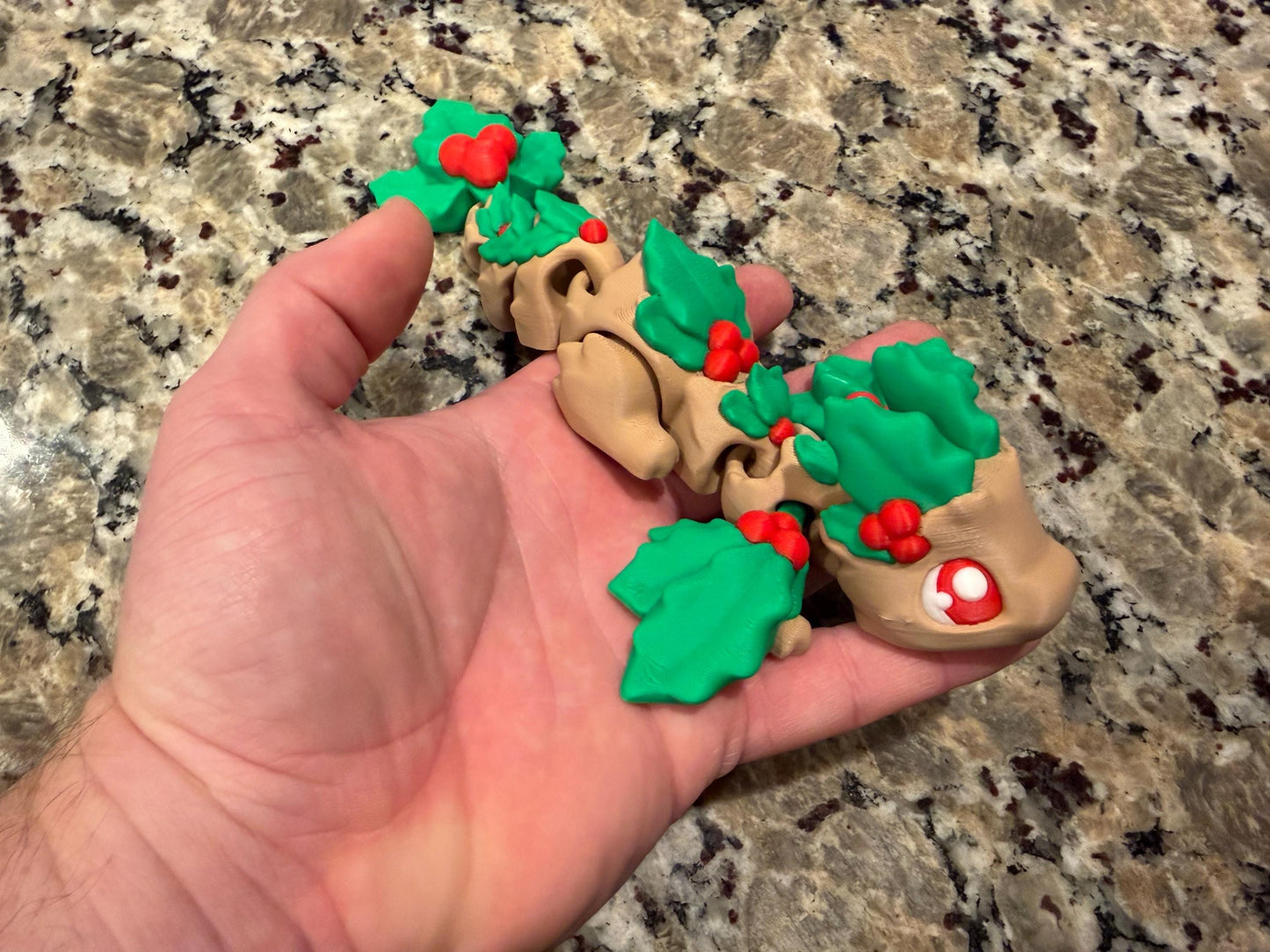 Flexible Christmas Dragon Toy! (3D Printed)