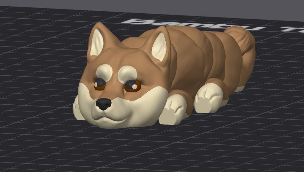 3D Printed Flexi Dog Fidget Toy – Articulated Desk Pet, Custom Breed Colors