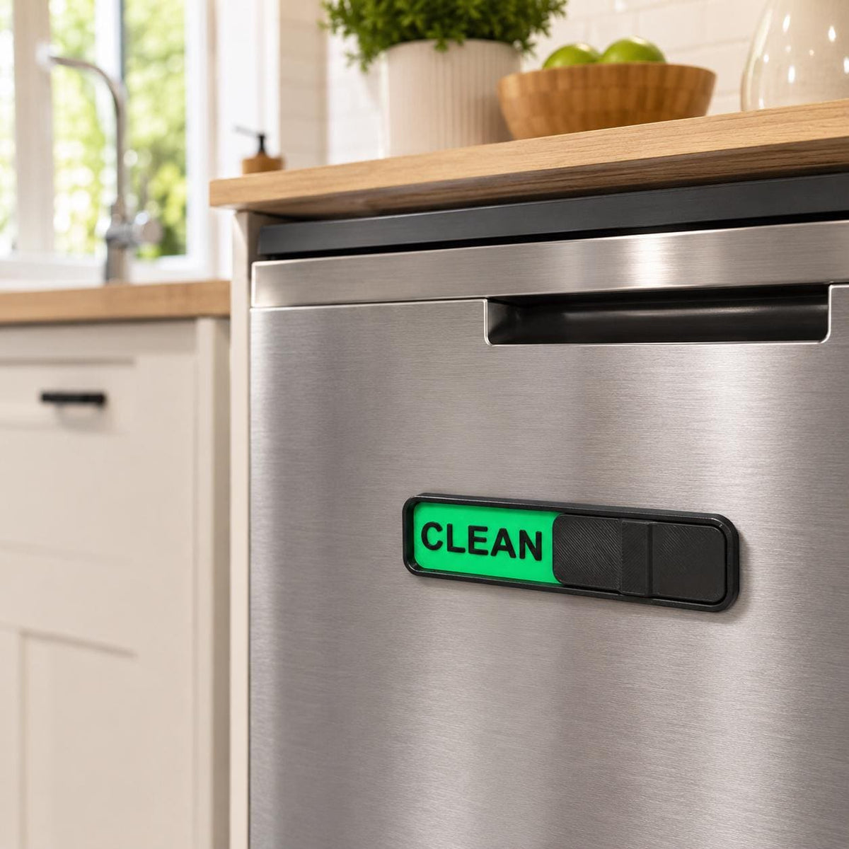 Clean Dirty Dishwasher Magnet – 3D Printed Kitchen Magnet, Funny Housewarming Gift