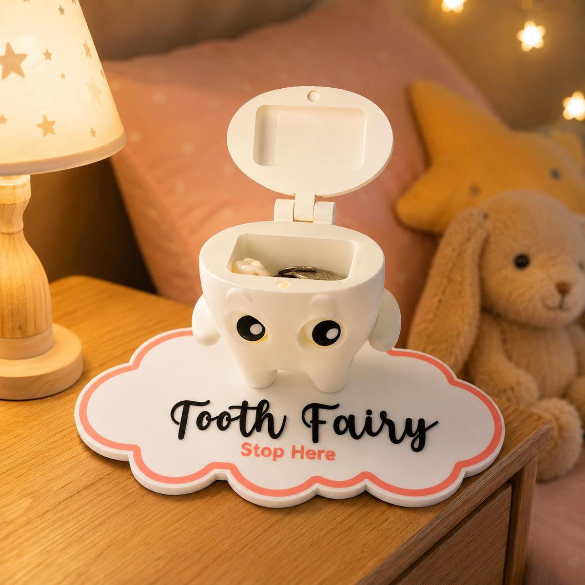 3D Printed Tooth Fairy Buddy: Kids Tooth & Money Holder