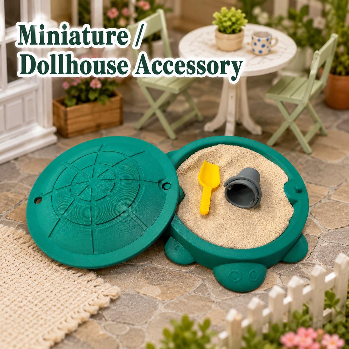 Mini Turtle Sandbox with Kinetic Sand, Desk Zen Garden Fidget Toy