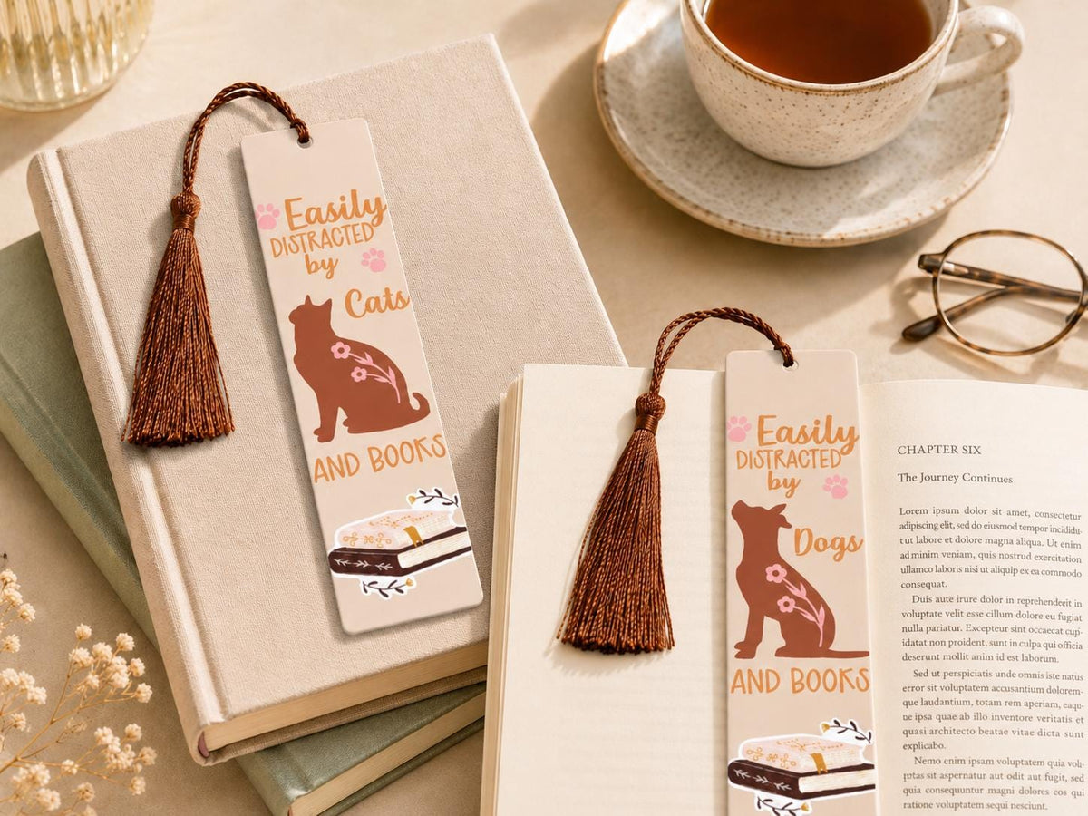 Dog Cat Bookmark – Animal Reader Book Accessory Tassel