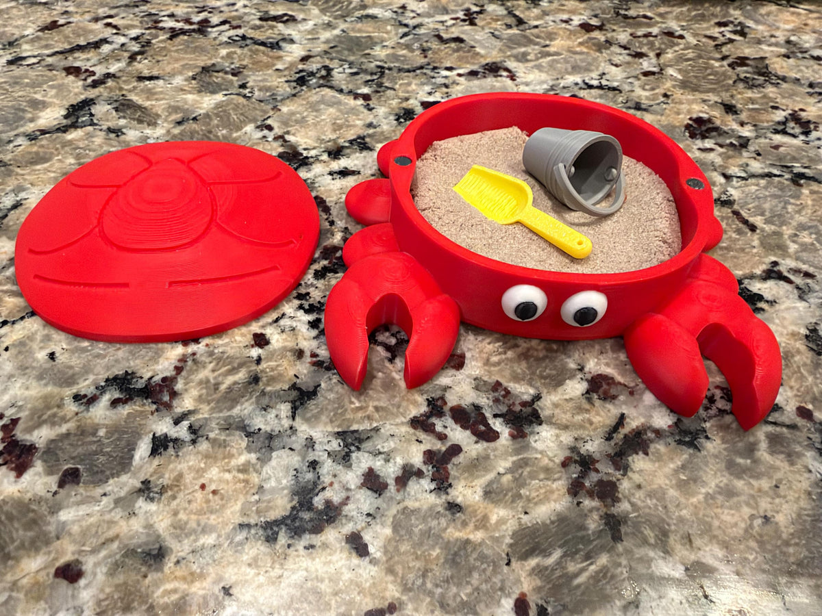 Mini Crab Sandbox with Kinetic Sand, Magnetic Lid for Easy Storage image 3