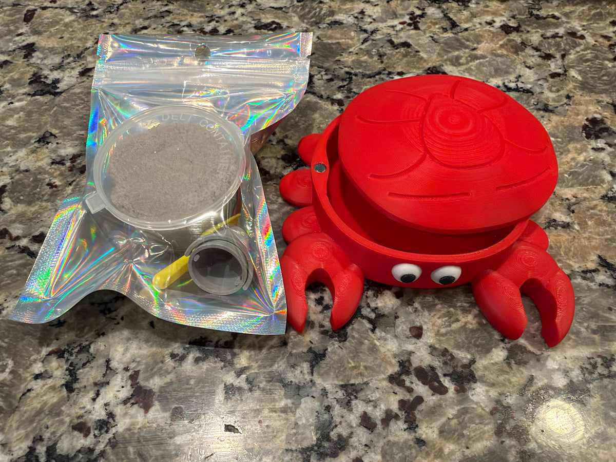 Mini Crab Sandbox with Kinetic Sand, Magnetic Lid for Easy Storage image 6