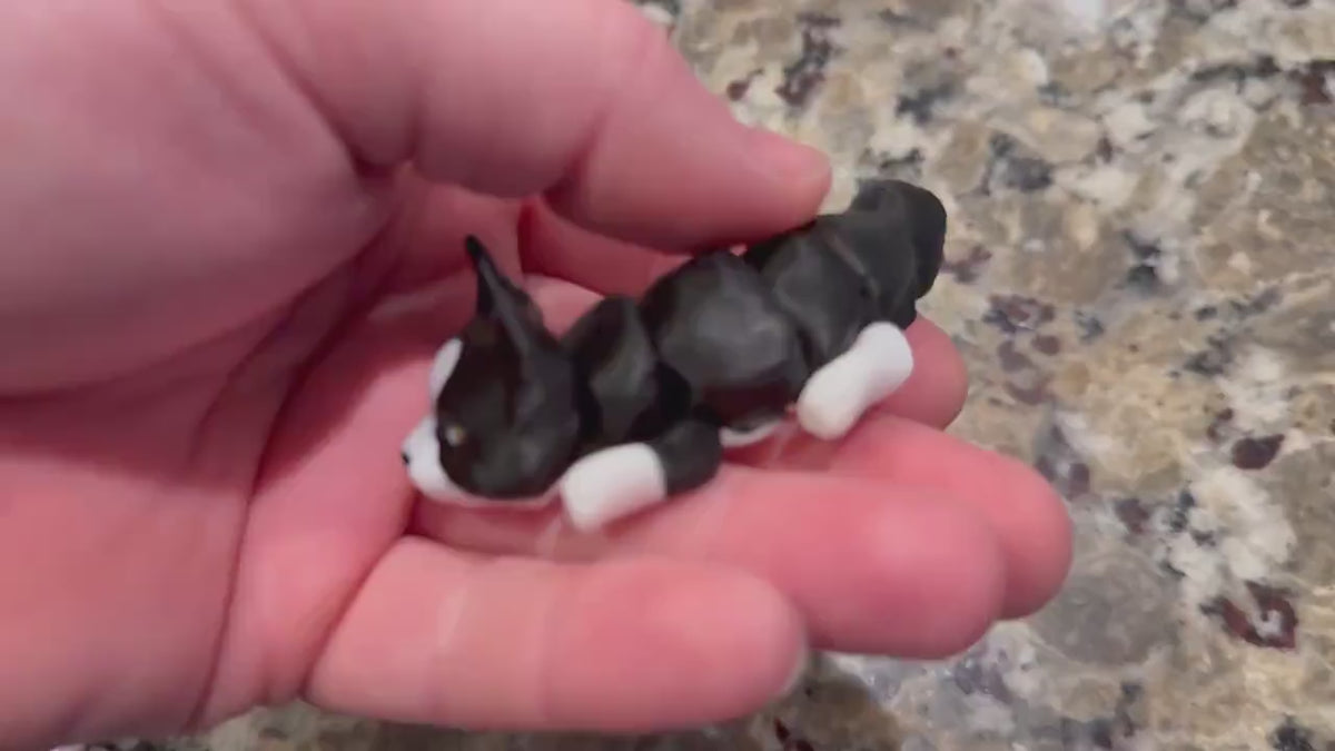 3D Printed Flexi Cat Fidget Toy – Articulated Desk Pet, Custom Colors