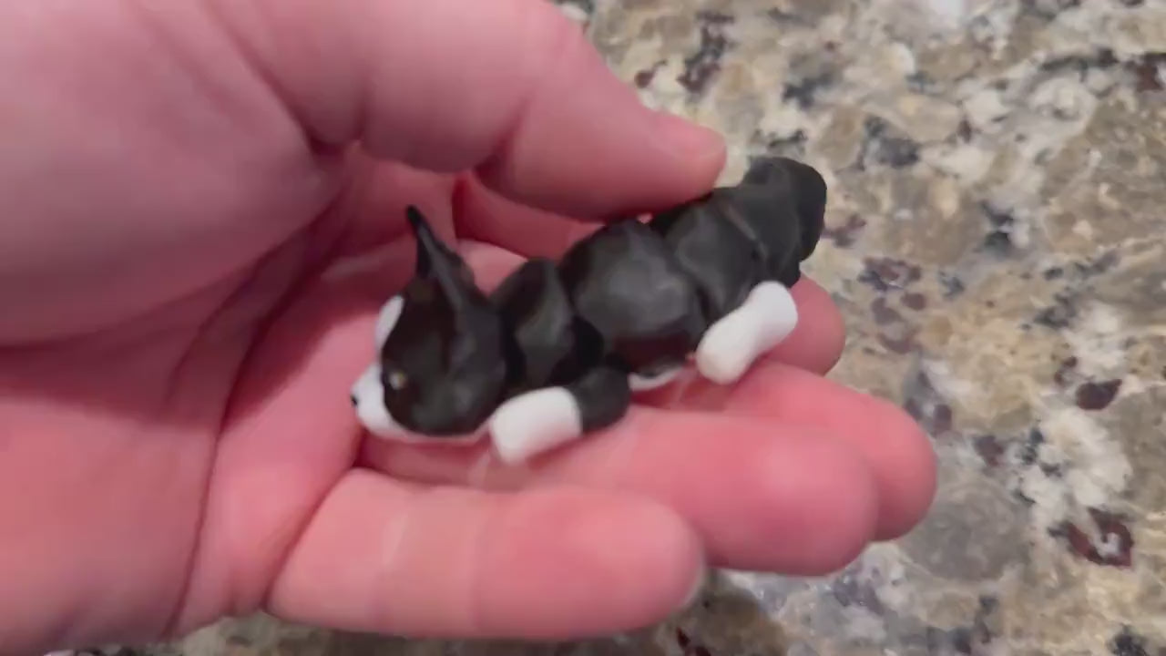 3D Printed Flexi Cat Fidget Toy – Articulated Desk Pet, Custom Colors