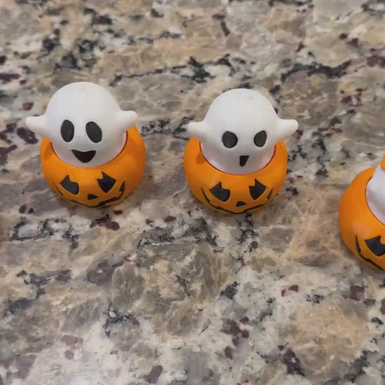 Halloween Clicky Pumpkin Fidget Toy: Ghost Button
