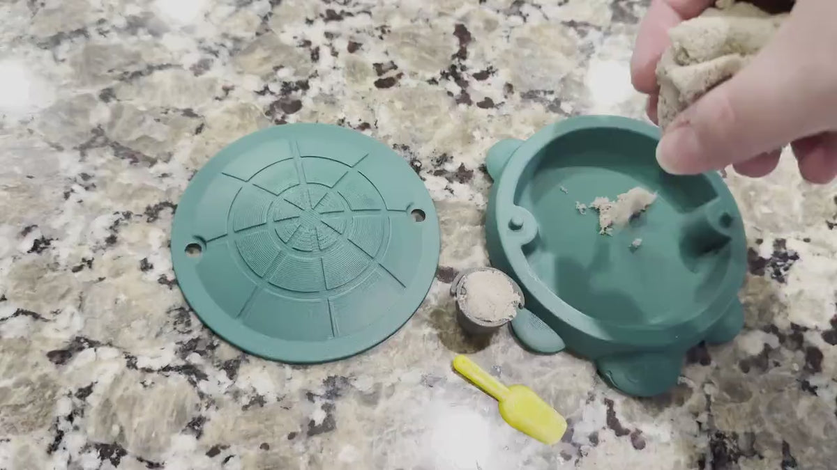Mini Turtle Sandbox with Kinetic Sand, Desk Zen Garden Fidget Toy
