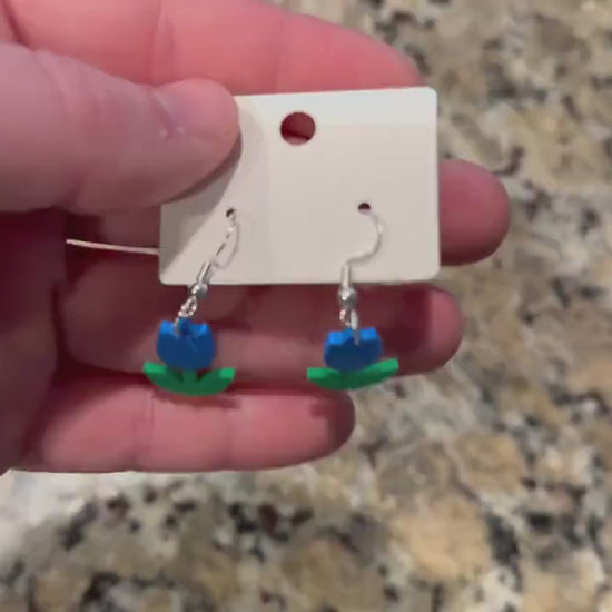 Lightweight Tulip Dangle Earrings – Floral Spring Jewelry, Teacher Gift