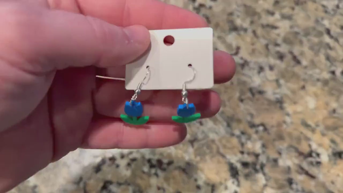 Lightweight Tulip Dangle Earrings – Floral Spring Jewelry, Teacher Gift