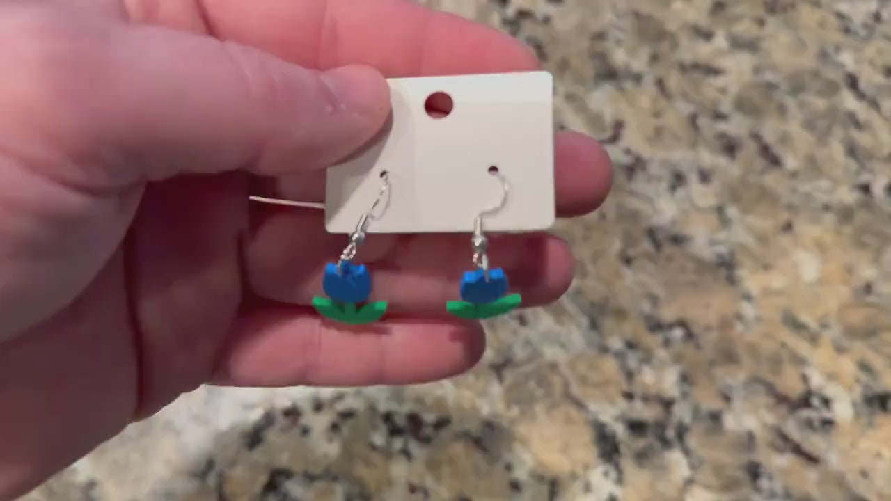 Lightweight Tulip Dangle Earrings – Floral Spring Jewelry, Teacher Gift