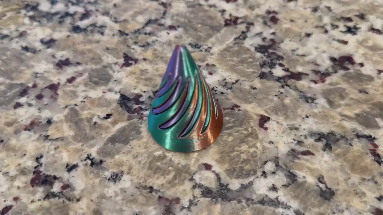 3D Printed Fidget Cone – Impossible Spiral Sensory Toy, Desk Fidget, Stress Relief Gift